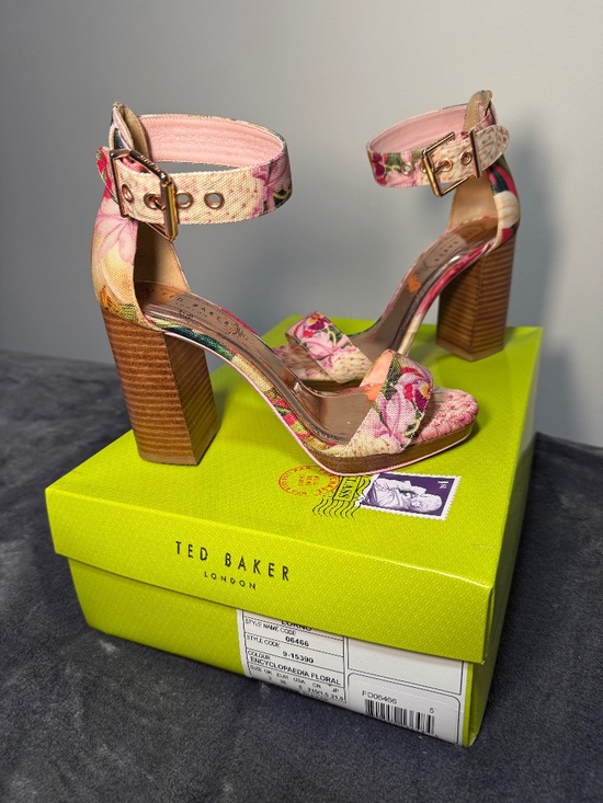Ted Baker London Shoes - Ted Baker Floral Wooden Block Heel